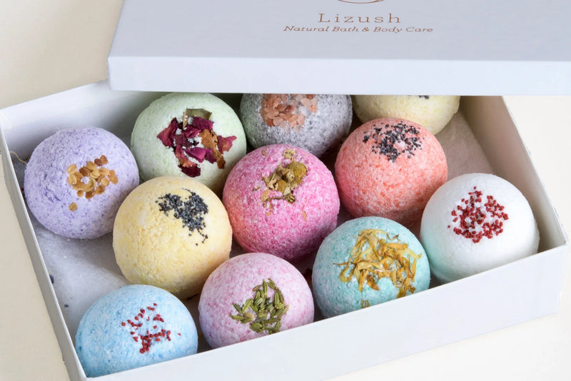 11 Bath Bombs Gift Box + one Free Bomb to make 12 !! Lizush