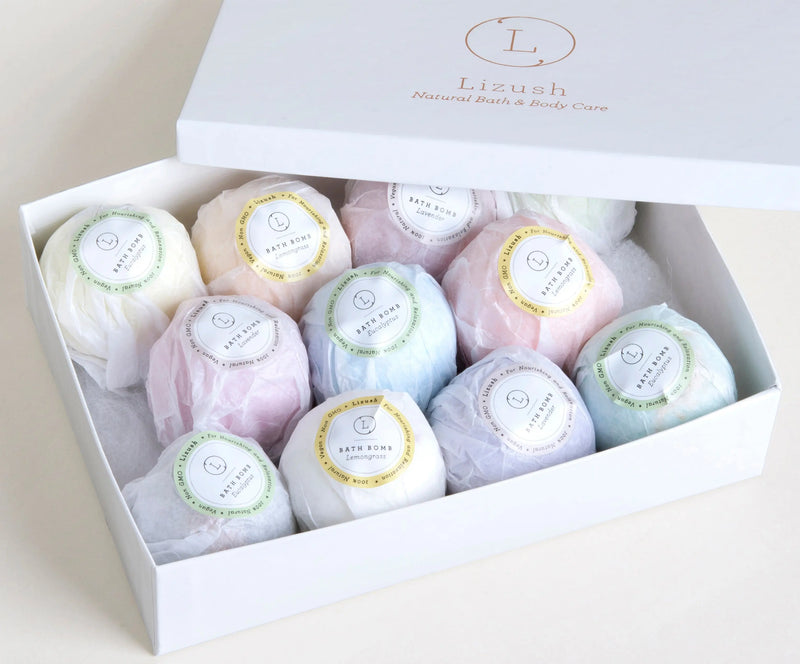 11 Bath Bombs Gift Box + one Free Bomb to make 12 !! Lizush