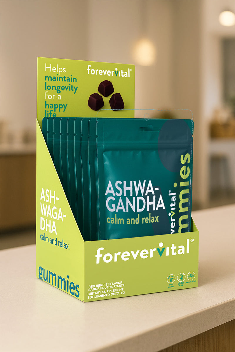 Forevervital Ashwagandha Gummies Dispenser x10