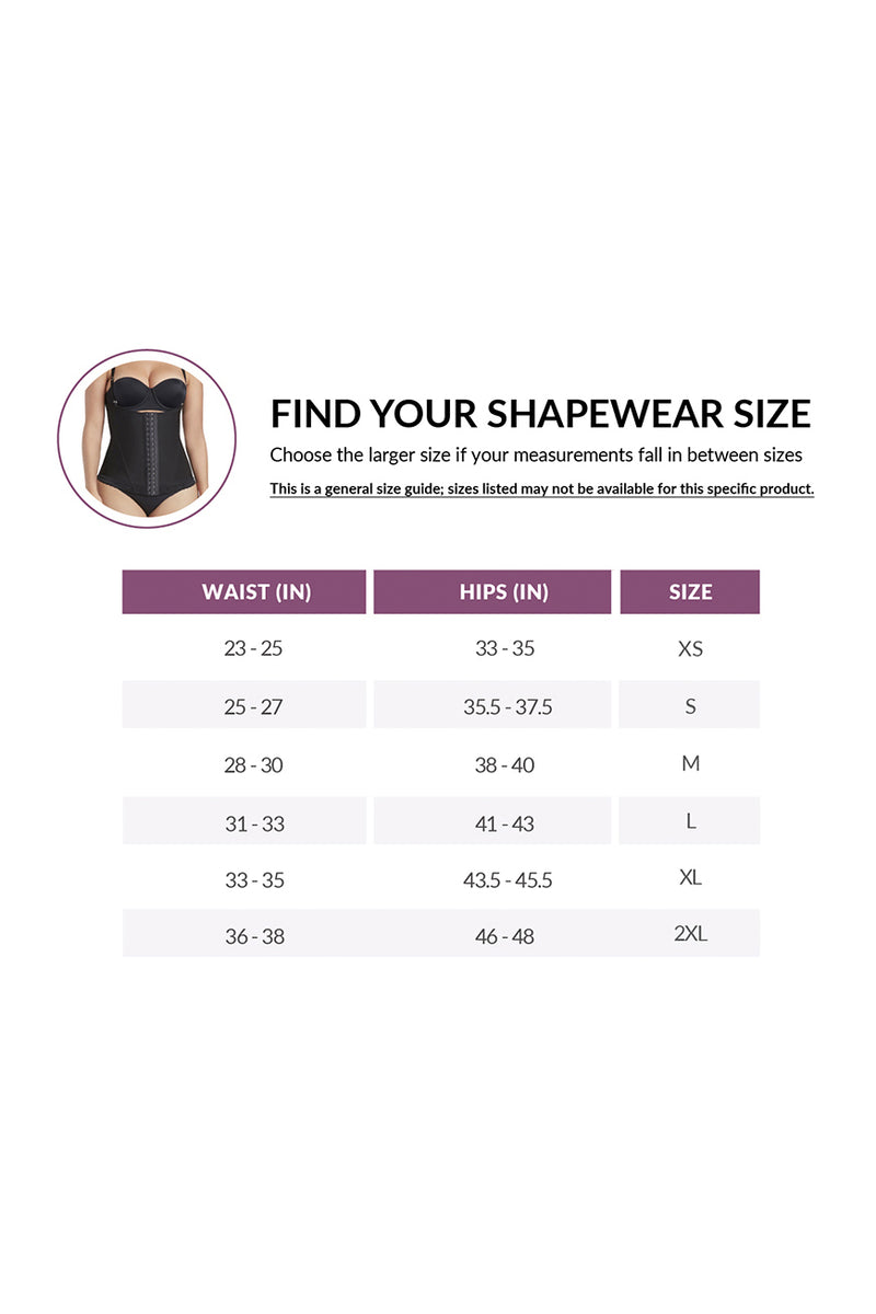 Guía de tallas de Open Bust Suit Vest Sculpting